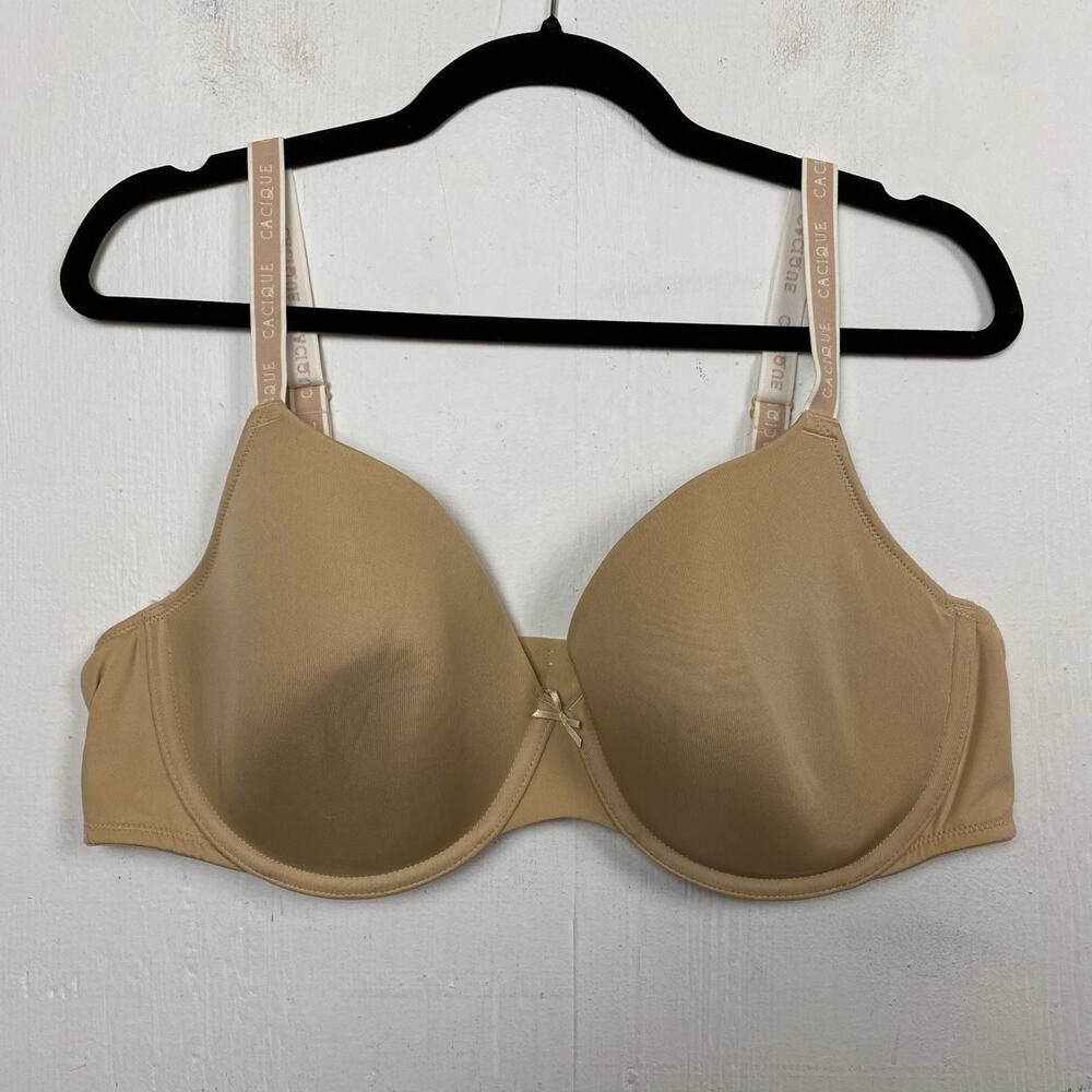Cacique Beige Lightly Lined Underwire T-Shirt Bra Size 44C